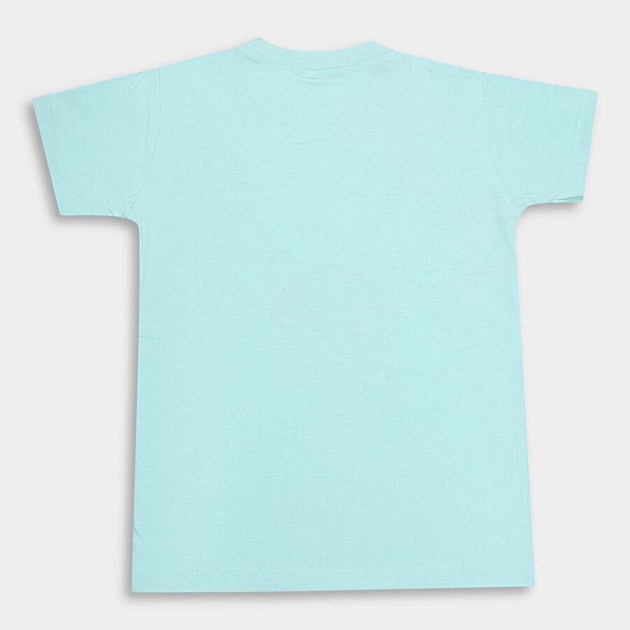 Boys' Half Sleeves T-Shirt , Aqua, large image number null