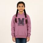 Girls Dusty Lavender Hooded Casual Sweatshirt, Lilac, small image number null