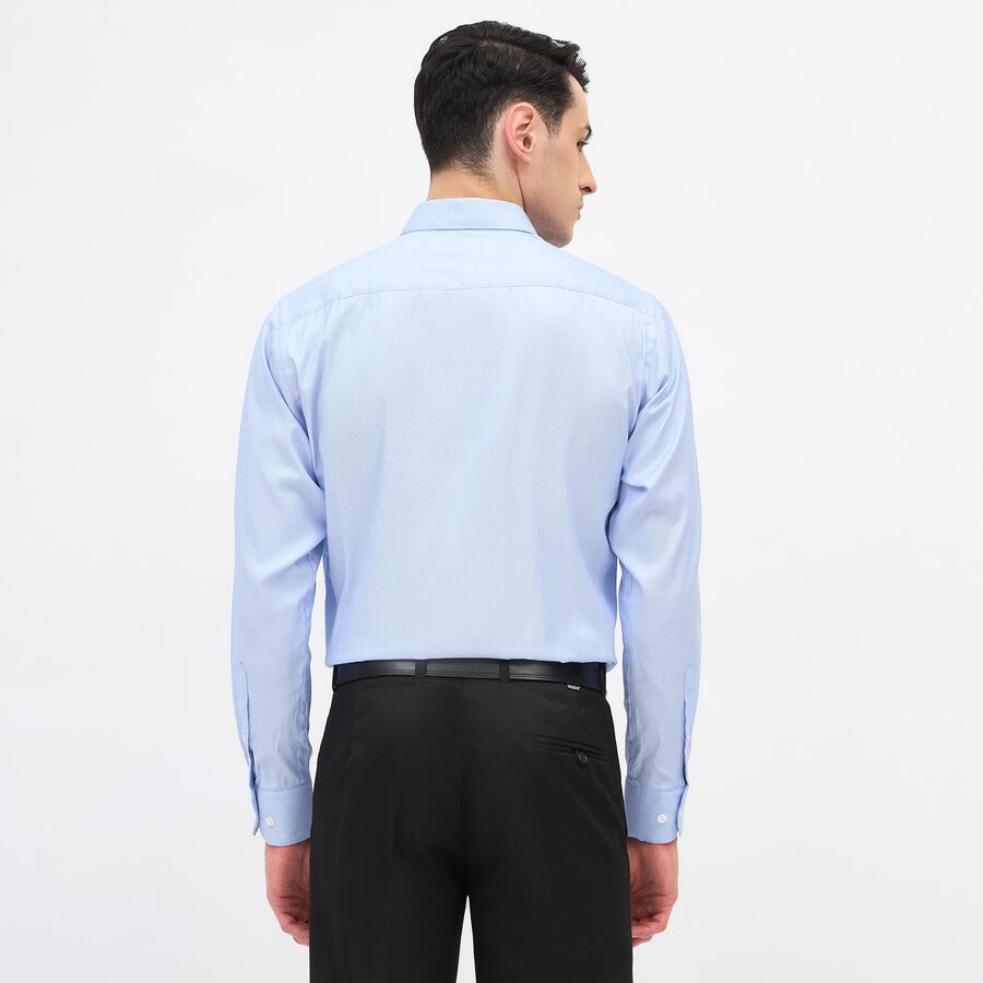 Men's Light Powder Blue Slim Fit Formal Shirt, Mid Blue, large image number null