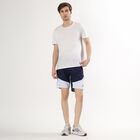 Men's Navy Blue Regular Fit Active Bermuda Shorts, Dark Blue, small image number null