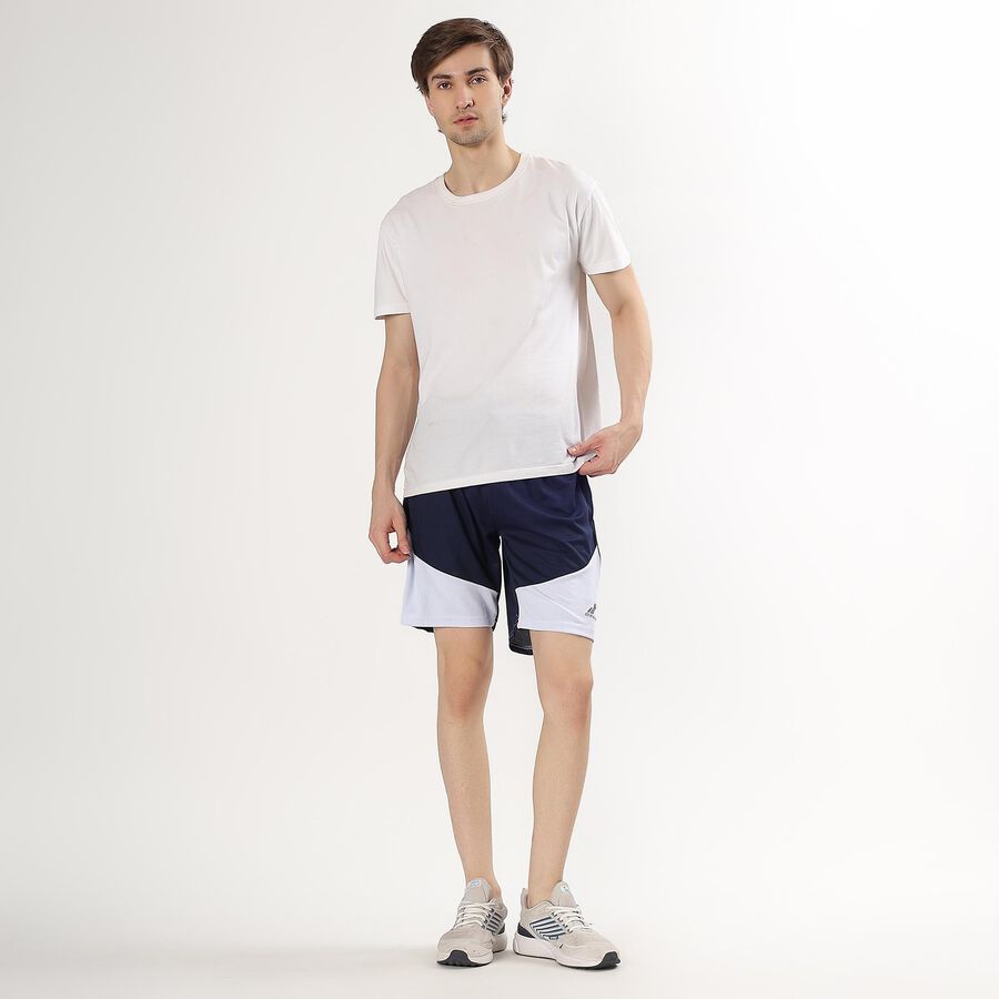 Men's Navy Blue Regular Fit Active Bermuda Shorts, Dark Blue, large image number null