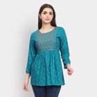 Ladies' Kurti , मध्यम नीला, small image number null