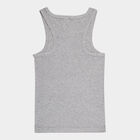 Boys Solid Vest, Melange Light Grey, small image number null
