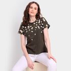 Ladies' Round Neck T-Shirt, Olive, small image number null