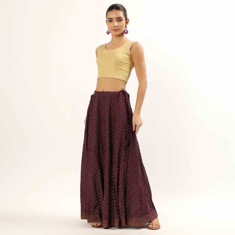 Ladies' Regular Lehenga Skirt, Wine, large image number null