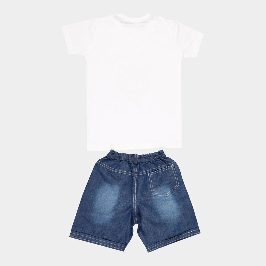 Boys Cotton Baba Suit, White, large image number null