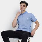 Men's Collared Half Sleeves T-Shirt , हल्का नीला, small image number null