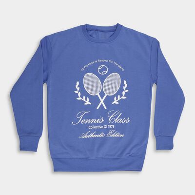 Boys Bright Royal Blue Crew Neck Casual Sweatshirt