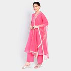 Ladies' Kurta Pyjama Set with Dupatta, रानी (फ्यूशिया), small image number null