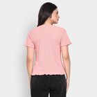 Ladies' Round Neck T-Shirt, गुलाबी, small