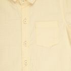 Infants' Light Yellow Cotton Classic Casual Shirt, Yellow, small image number null