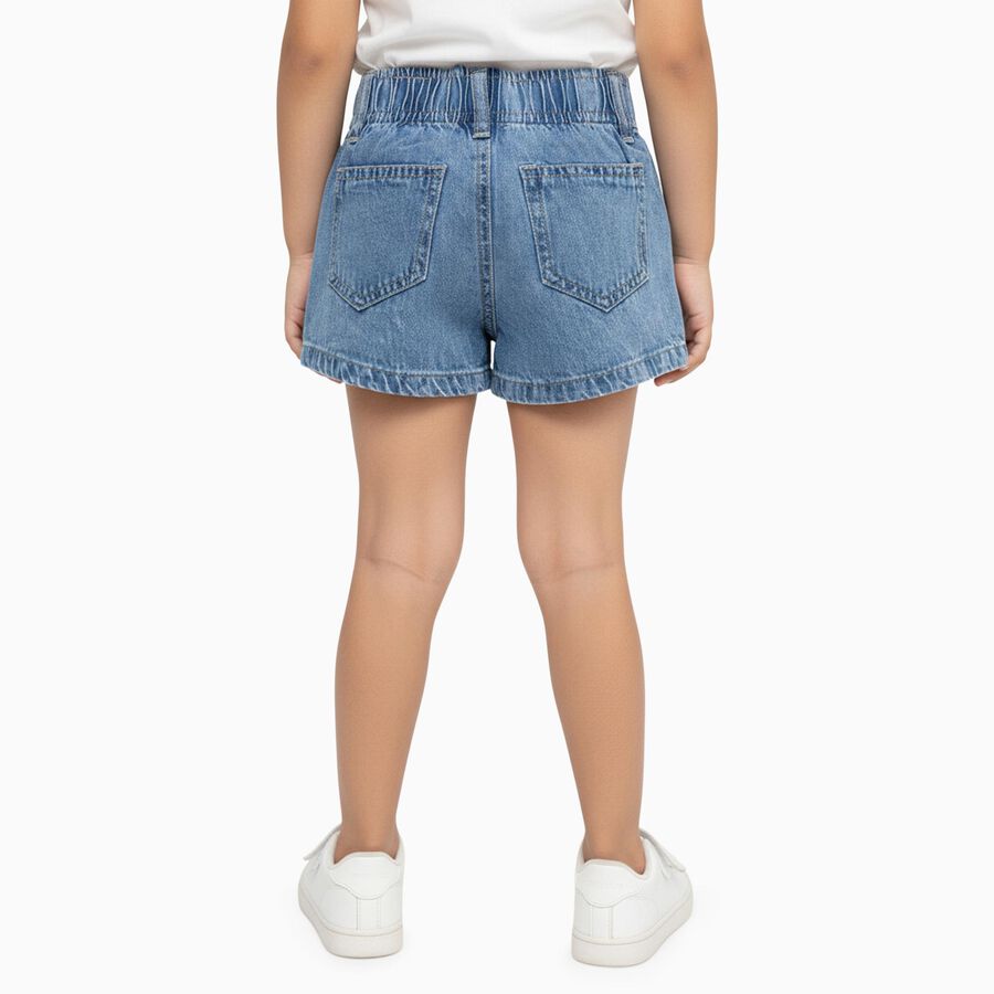 Girls' Shorts, हल्का नीला, large image number null