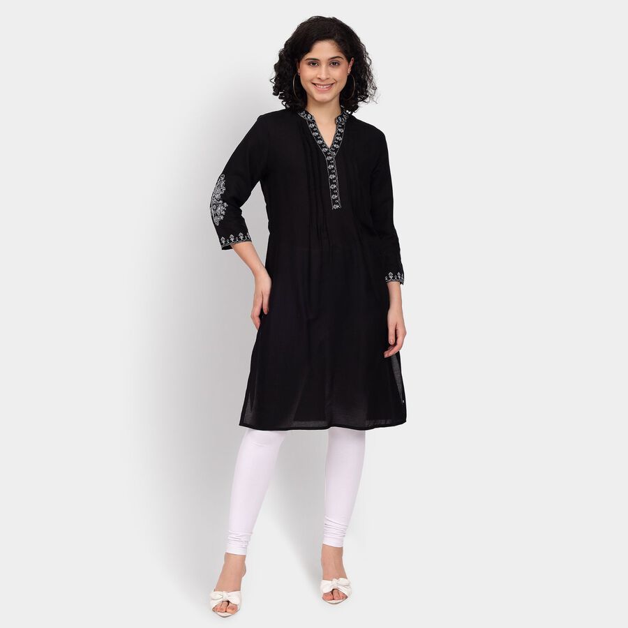 Ladies' Kurta, काला, large image number null