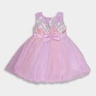 Girls' Light Lavender Pink Sequin Sleeveless Party Frock, Lilac, small image number null