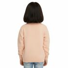 Girls Light Pink Crew Neck Floral Embroidered Pullover, Light Pink, small image number null