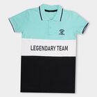 Boys' 100% Cotton Half Sleeves T-Shirt , एक्वा, small image number null