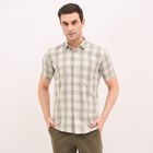 Men's 100% Cotton Regular Collar Casual Shirt, Olive, small image number null