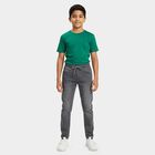 Boys Light Grey Regular Fit Washed Jeans, Light Grey, small
