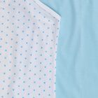 Girls' Soft Sky Blue and White Cotton Square Neck Sleeveless Vest, आइस ब्लू, small image number null