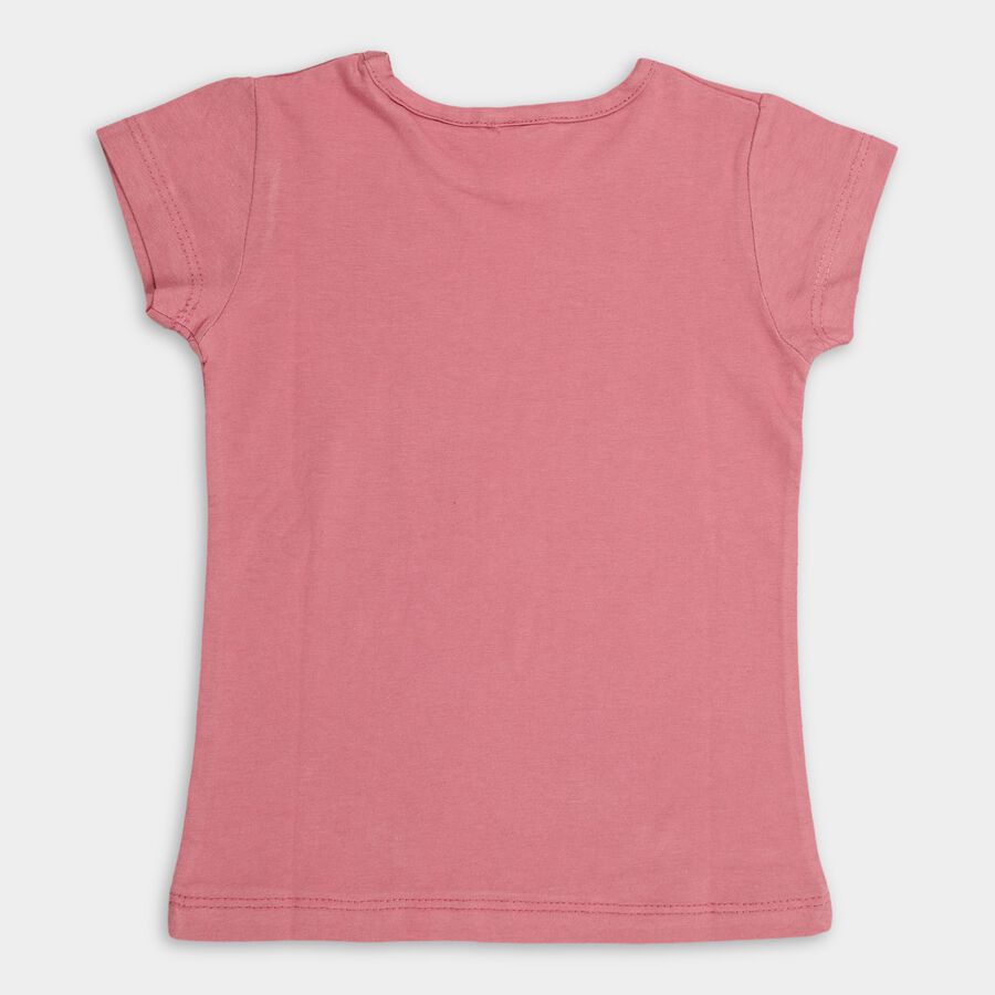 Girls' 100% Cotton T-Shirt , Pink, large image number null