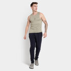 Cut & Sew Slim Fit Jogger Track Pants, Navy Blue, small image number null