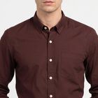 Men's Maroon Formal Shirt, मरून, small