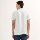 Men's 100% Cotton Cuban Collar Casual Shirt , Light Blue, small image number null