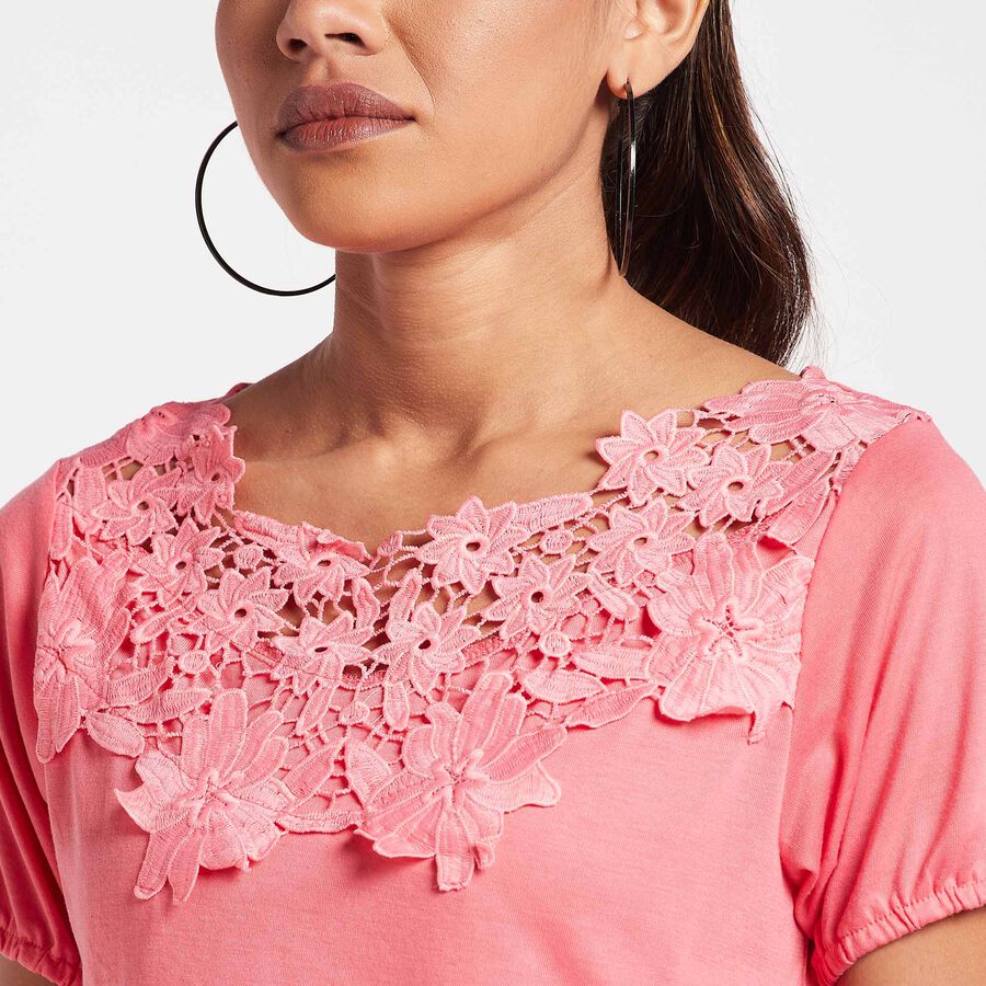 Embellished Top, Coral, large image number null