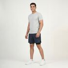 Men's Grey Regular Fit Sports Shorts, Dark Grey, small