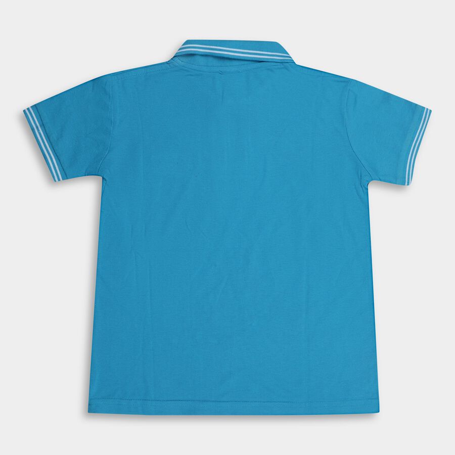 Boys' Half Sleeves T-Shirt , टील ब्लू, large image number null