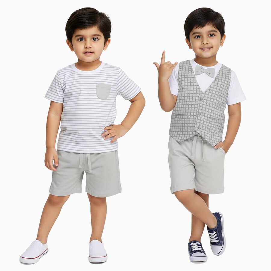 Infants' Baba Suit, Light Grey, large image number null