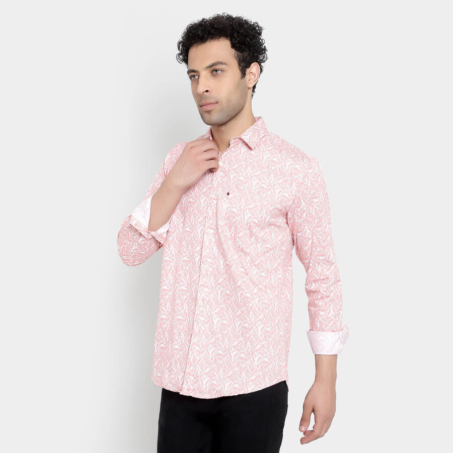 Cotton Printed Casual Shirt, Pink, large image number null