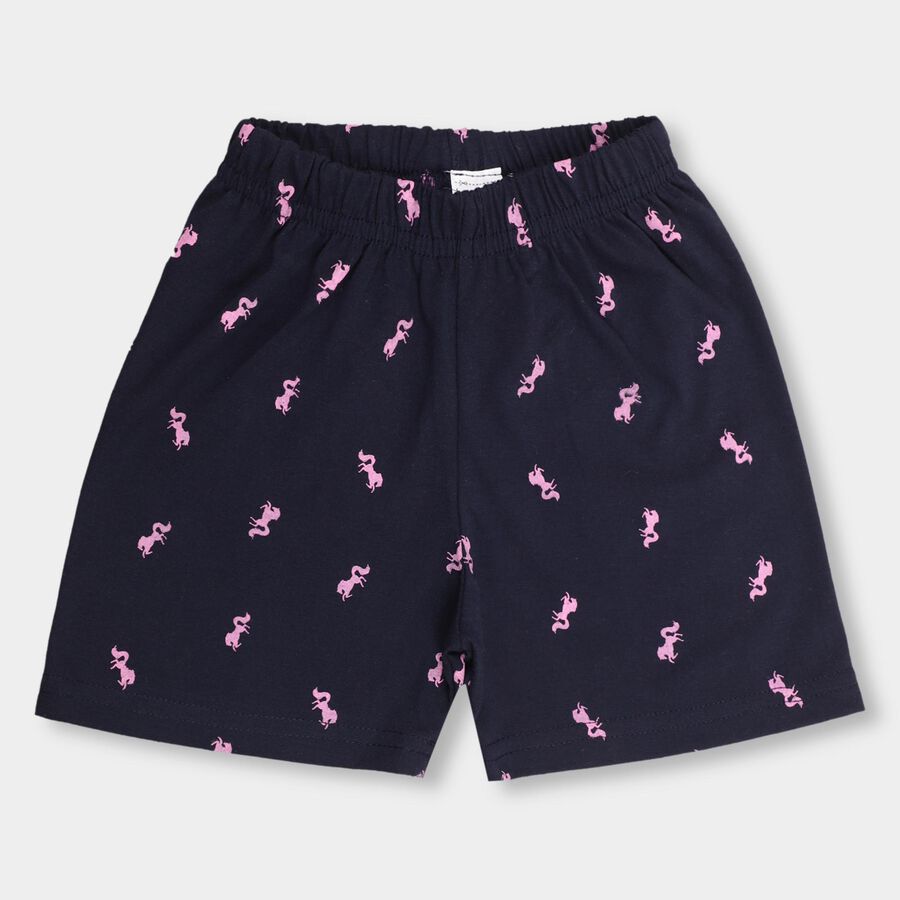 Girls' Shorts, नेवी ब्लू, large image number null