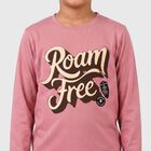 Boys Pink Crew Neck Regular T-Shirt, गुलाबी, small