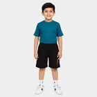 Boys Black Regular Fit Casual Bermuda Shorts, Black, small