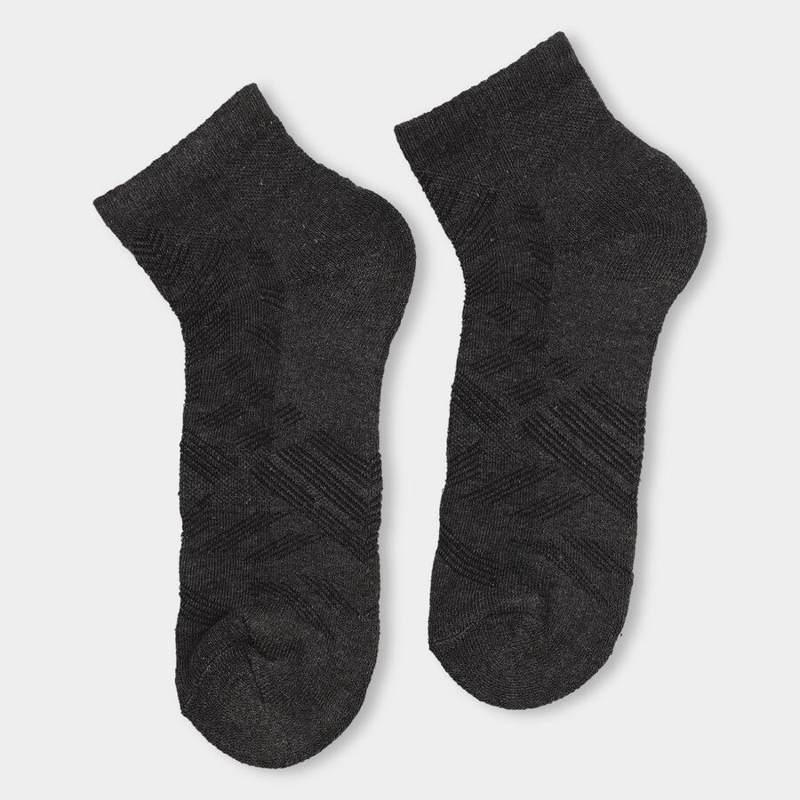 Men's Socks (Pack of 3), Black, large image number null