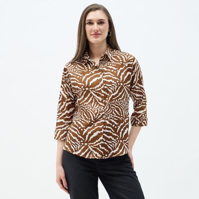 Women's Rich Chocolate Brown Classic Shirt