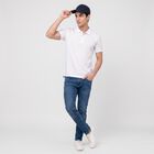 Men's White Cotton Polo Neck Polo T-Shirt, White, small
