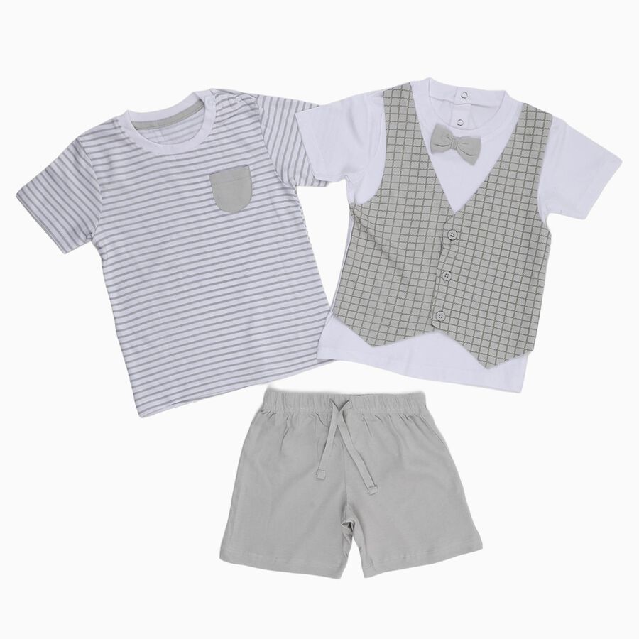 Infants' Baba Suit, Light Grey, large image number null