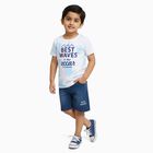 Boys' Light Blue Cotton Round Neck Printed Baba Suit, Light Blue, small image number null