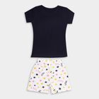 Girls' 100% Cotton Night Suit , नेवी ब्लू, small image number null