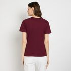 Ladies' Round Neck T-Shirt , Wine, small image number null