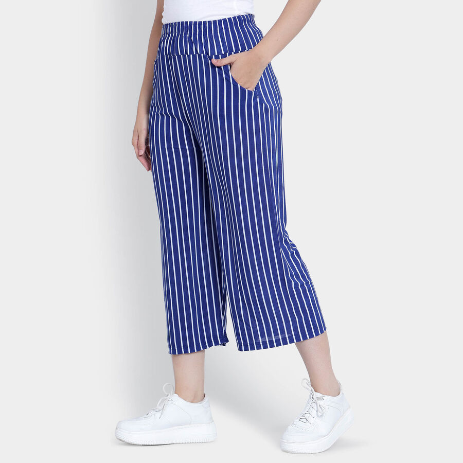 Stripes Trousers, Navy Blue, large image number null