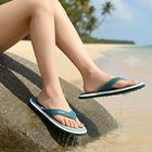 Women's Green Toe-Post Flip-Flop Slippers, हरा, small