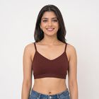 Ladies' Bra, Brown, small