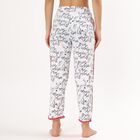Women's Muted Charcoal Black Printed Full Length Pyjama, सफ़ेद, small image number null