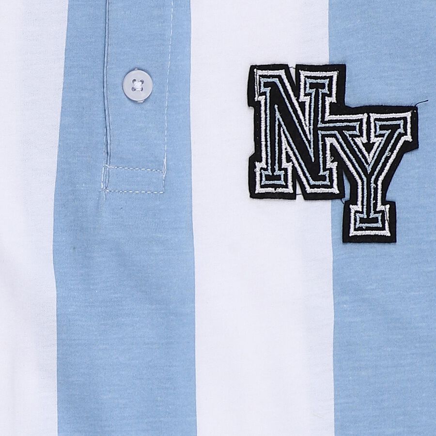 Boys' Half Sleeves T-Shirt, हल्का नीला, large