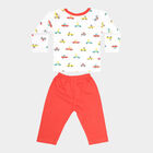 Infants Cotton Printed Baba Suit, Red, small image number null