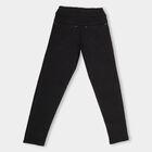 Kids' Jet Black Slim Fit Elastic Waist Jeans, Black, small image number null