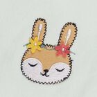 Infants Mint Green Bunny Embroidered Cotton Blend Pyjama, Light Green, small image number null